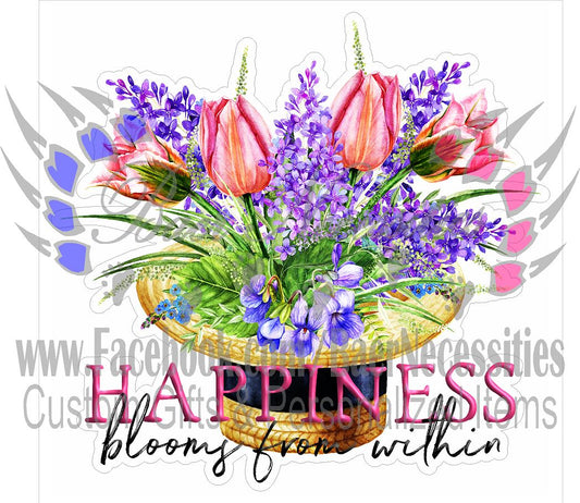 Happiness Blooms from Within - Tumber Decal