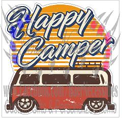 Happy Camper Van - Tumber decal