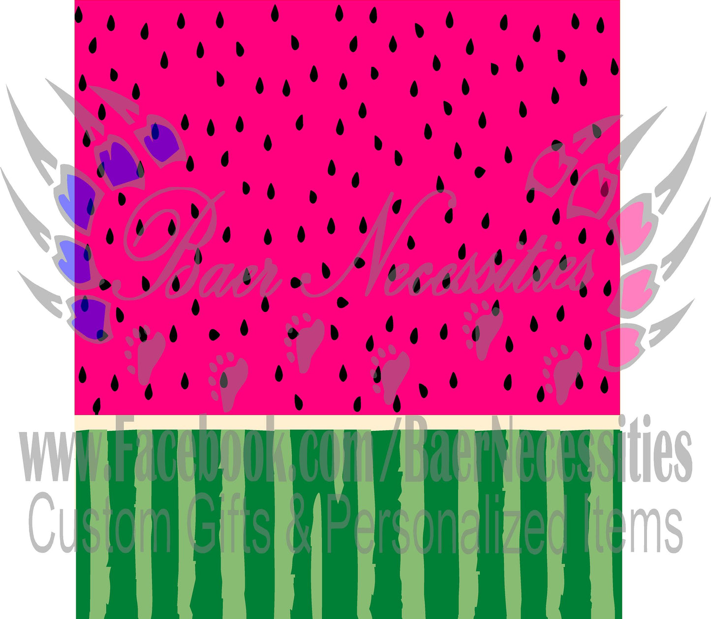 Hot Pink Watermelon Pattern - Adhesive