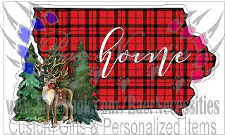 Buffalo Plaid Iowa State - Tumber Decal