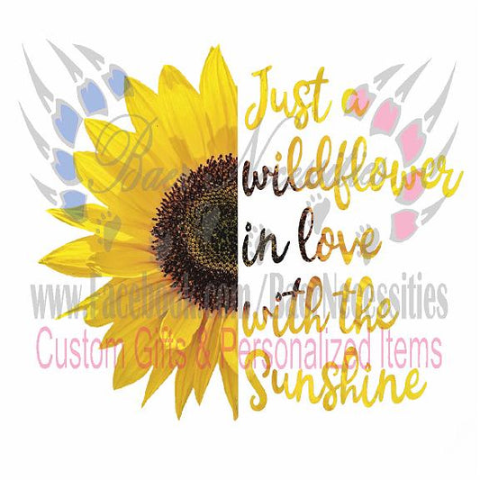 Just a wildflower in love with sunshine - Tumber decal