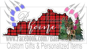 Buffalo Plaid Kentucky State - Tumber Decal