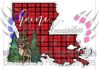Buffalo Plaid Louisiana State - Tumber Decal