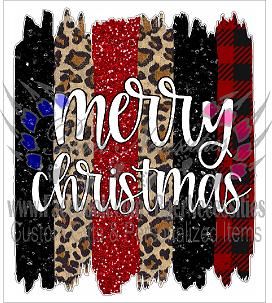 Merry Christmas Multicolored Background - Transfer