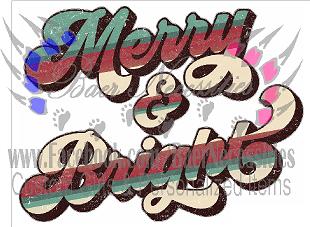 Merry & Bright - Tumber Decal