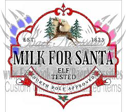Milk for Santa Label - Tumber Decal