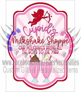 Cupids Milkshake Shoppe Label - Tumber Decal