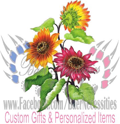 Multi-Colored Sunflower - Tumbler Decal
