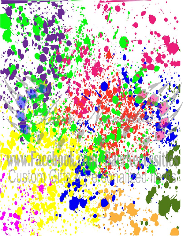 Multicolored Splatter - Transfer