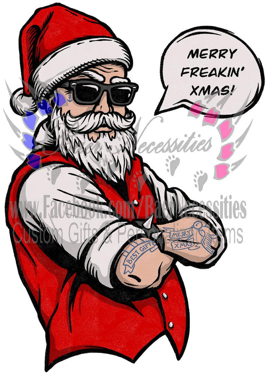 Naughty Santa Merry Freakin XMAS - Transfer