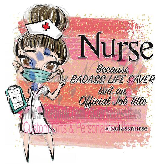 Nurse Lifesaver Official Job Title - Tumber decal