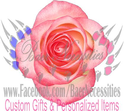 Pink Rose Flower - Tumbler Decal