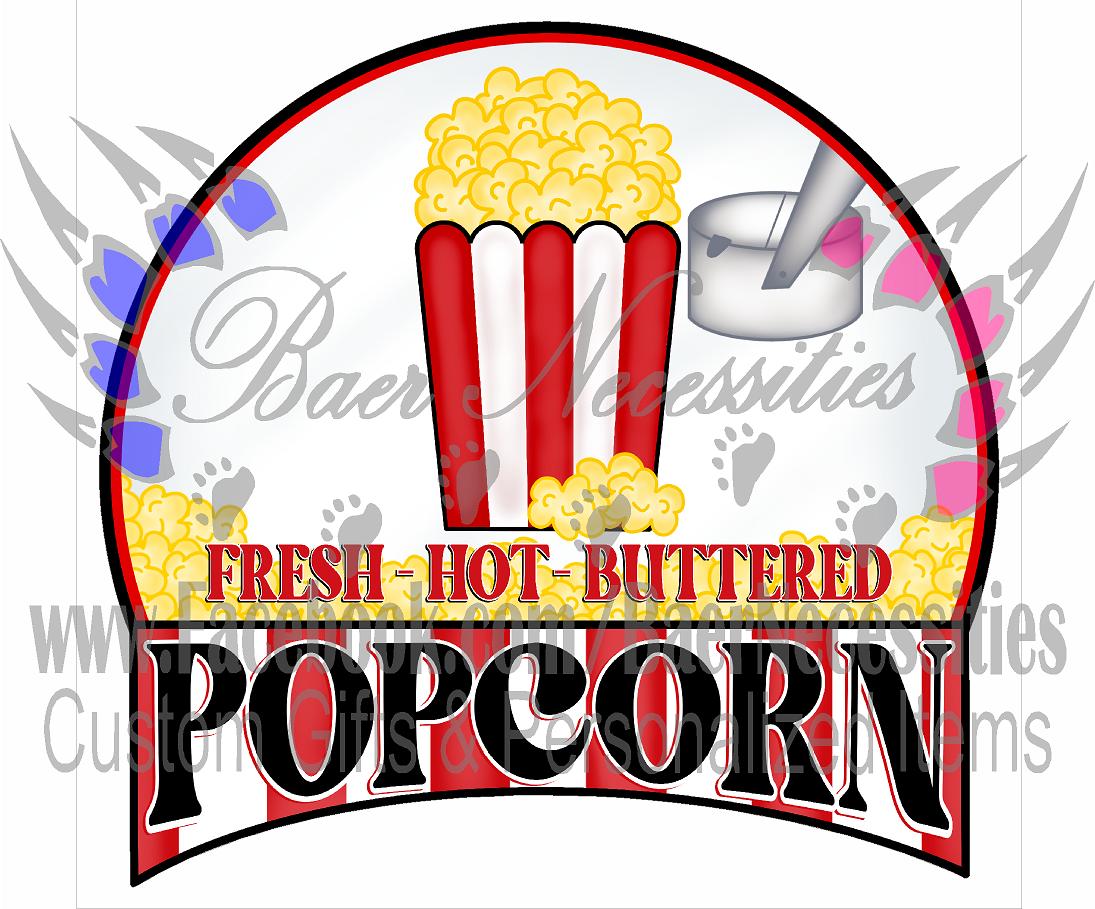 Popcorn Label - Tumber Decal