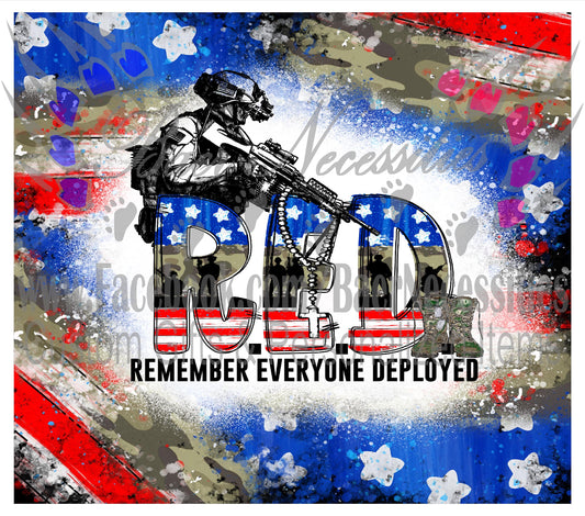 R.E.D., Remember Everyone Deployed - Tumbler Transfer