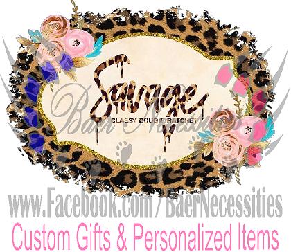 Savage Leopard Floral - Tumber Decal