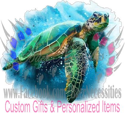 Watercolor Sea Turtle - Tumbler Decal