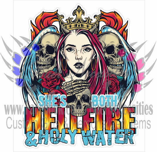 She's both Hellfire & Holy Water - Tumber Decal