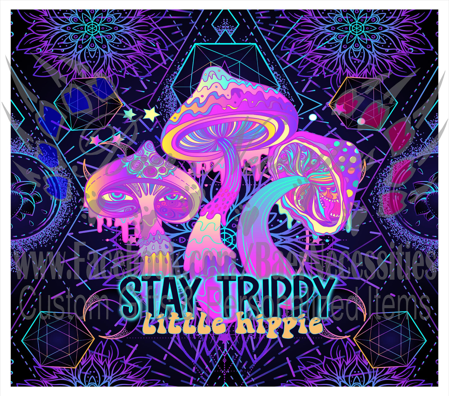 Stay Trippy Little Hippie - Tumbler Transfer