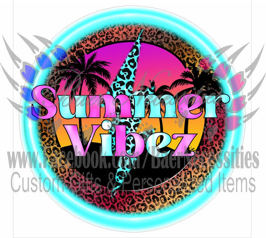 Summer Vibes - Tumbler Decal
