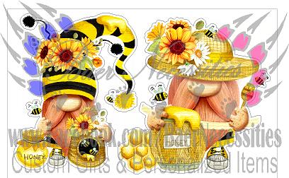 Sunflower Bee Gnome - Decal Theme/Set