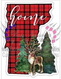 Buffalo Plaid Vermont State - Tumber Decal
