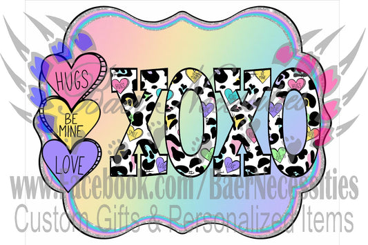 XOXO Pastel Hearts - Tumber Decal
