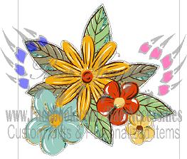 Groovy Floral/Butterfly - Tumber Decal