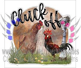Cluck Off Watercolor - Tumber Decal