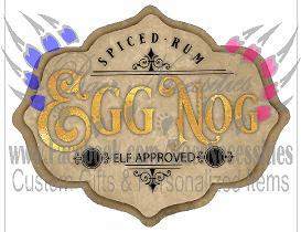Spiced Rum Egg Nog Label - Tumber Decal