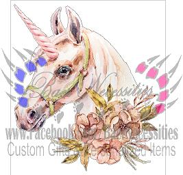 Floral Unicorn - Tumber Decal