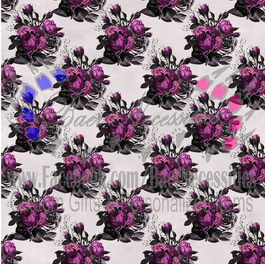 Gothic Purple Rose 16 - Adhesive