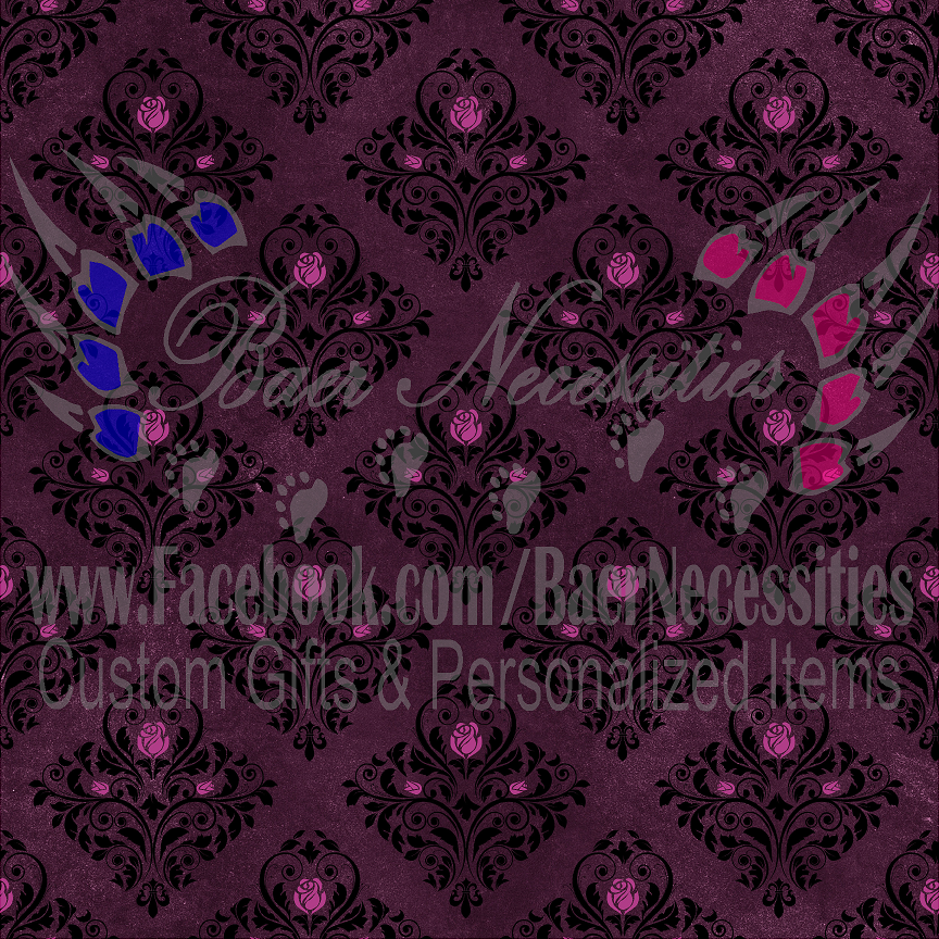 Gothic Purple Rose 19 - Adhesive