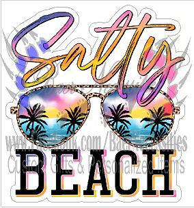 Salty Beach Sunglasses - Tumbler Decal