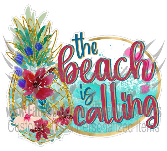 The Beach is Calling - Tumber decal
