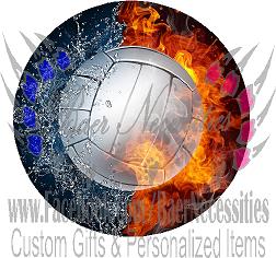 Volleyball Water n Fire - Tumbler Decal